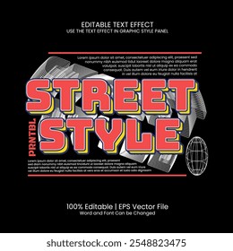 Street Style T-shirt design text effect editable