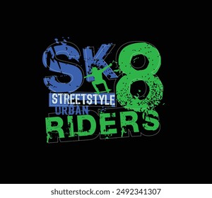 street style urban rıders art design skate design tshirt vector