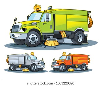 Street Sweeper. Cartoon illustration