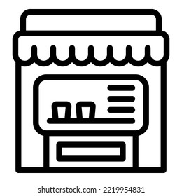 Street sweet shop icon outline vector. Food machine. Cocoa fall