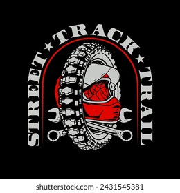 Street Track Trail Riders Logo Vector Illustration