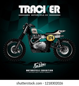 street tracker motorcycle poster design