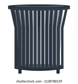 Street trash can. Realistic vector illustration.