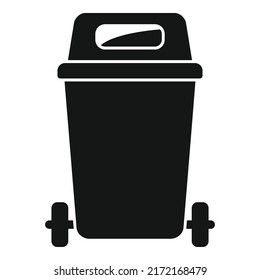 Street trash cart icon simple vector. Garbage reduce. Dry plastic