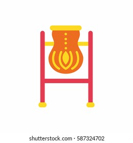 Street trash urn vector illustration.Garbage bin.