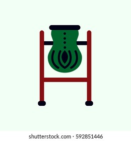 Street trash urn vector illustration.Garbage bin.