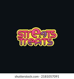 Street and treats bakery logo colourful. vector illustration.