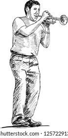 street trumpeter
