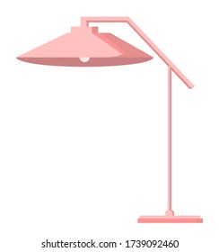 Street Umbrella for garden and terrace isolated on white background. Vector flat cartoon illustration. Sign simple furniture.