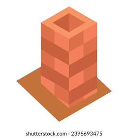 Street urn icon isometric vector. Empty new square shaped city trash can icon. Urban beautification