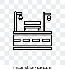 Street vector icon isolated on transparent background, Street logo concept
