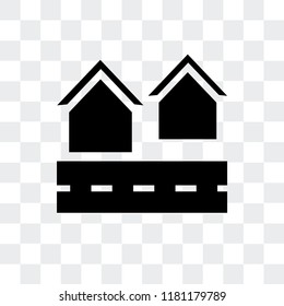 Street vector icon isolated on transparent background, Street logo concept