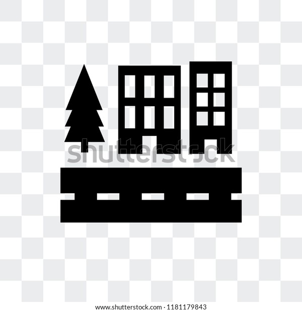 Street vector icon isolated on transparent\
background, Street logo\
concept