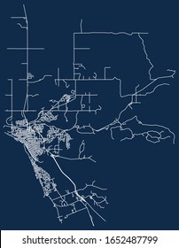 Street vector map of North Bay, Ontario, Canada