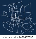 Street vector map of Victoria, British Columbia, Canada with only major roads