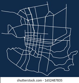Street vector map of Victoria, British Columbia, Canada with only major roads