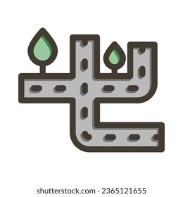Street Vector Thick Line Filled Colors Icon For Personal And Commercial Use.
