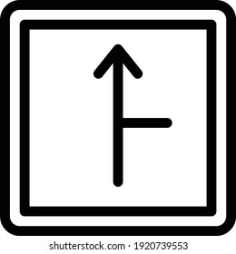 icono de línea delgada del vector de la calle