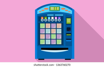 Street vending machine icon. Flat illustration of street vending machine vector icon for web design