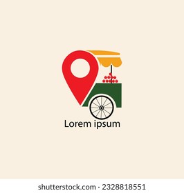 street vendor illustration logo vector illustration eps 10