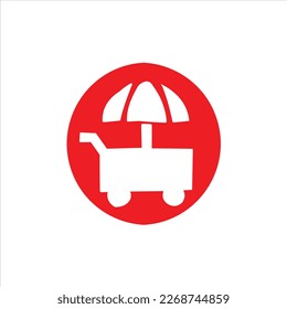 street vendor shop vector logo design