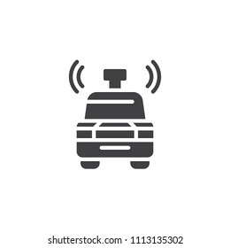 Street view car camera vector icon. filled flat sign for mobile concept and web design. Panoramic control car simple solid icon. Symbol, logo illustration. Pixel perfect vector graphics