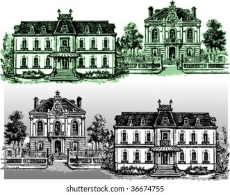 Street view illustration, 2 options