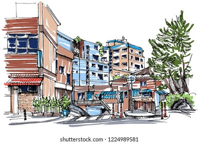 Street view sketch
