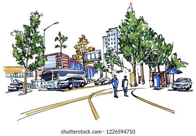 Street view sketch