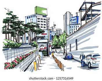 Street view sketch