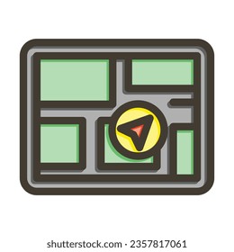 Street View Vector Thick Line Filled Colors Icon For Personal And Commercial Use.
