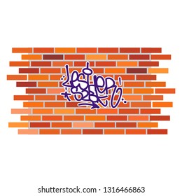 Street wall with graffiti