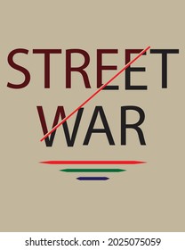 street war simple t shirt design
