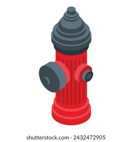 Street water pillar icon isometric vector. NYC landmark. Urban roadway