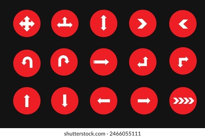 Icono de dirección de vectorización de calle