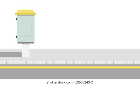 Street way. wallpaper. free space for text. copy space. Electrical cabinet vector.