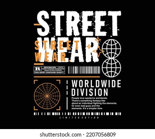 street wear apparel t shirt design, vector graphic, typographic poster or t shirts streetwear and Urban style