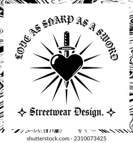 Street wear design inspiration. Retro futuristic design for apparel, clothing, and poster