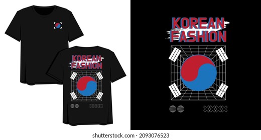 Street Wear Graphic Design Illustration of Korean Fashion