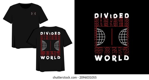 Street Wear Graphic Design Illustration of Divided Worldwide