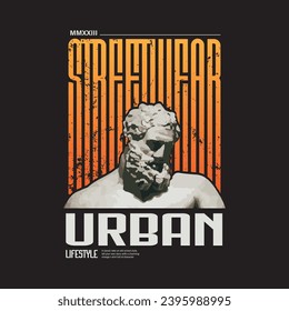 Street wear graphic t-shirt and apparel design