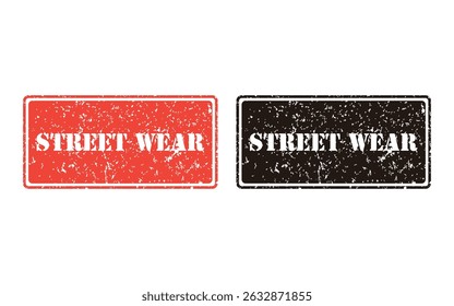 street wear grunge stamp design, vector, isolated on transparent background