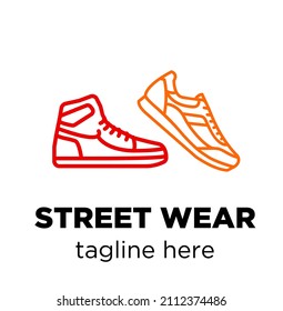 Street wear logo design vector