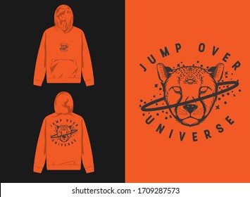 Street Wear Retro Hoodie.
Jump Over Universe
