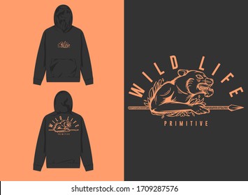 Street Wear Retro Hoodie.
Wild Life
