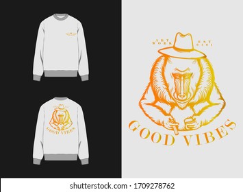 Street Wear Retro Sweatshirt.
Good Vibes