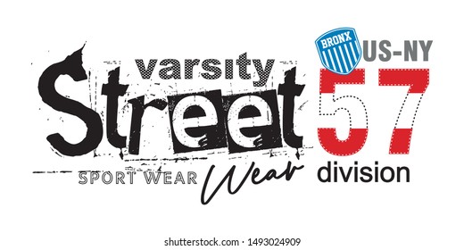 street wear typography for print t shirt 