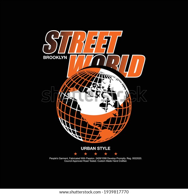 Street Wolrd Brooklyn Simple Vintage Stock Vector (Royalty Free ...