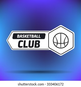 Streetball and basketball basket icon logo - stock vector