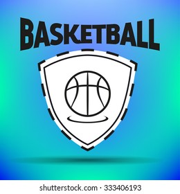 Streetball and basketball basket icon logo - stock vector